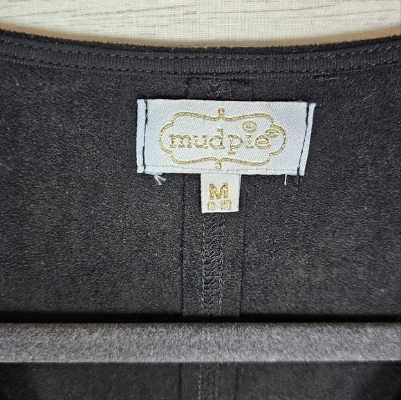 MUD PIE WILDER SUEDE DRESS IN BLACK, SZ MEDIUM - Picture 10 of 15
